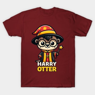 Magical Otter Wizard - Enchanting Fantasy Creature Tee T-Shirt